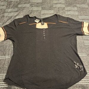 Harley-Davidson Black and Tan Short Sleeve Tee